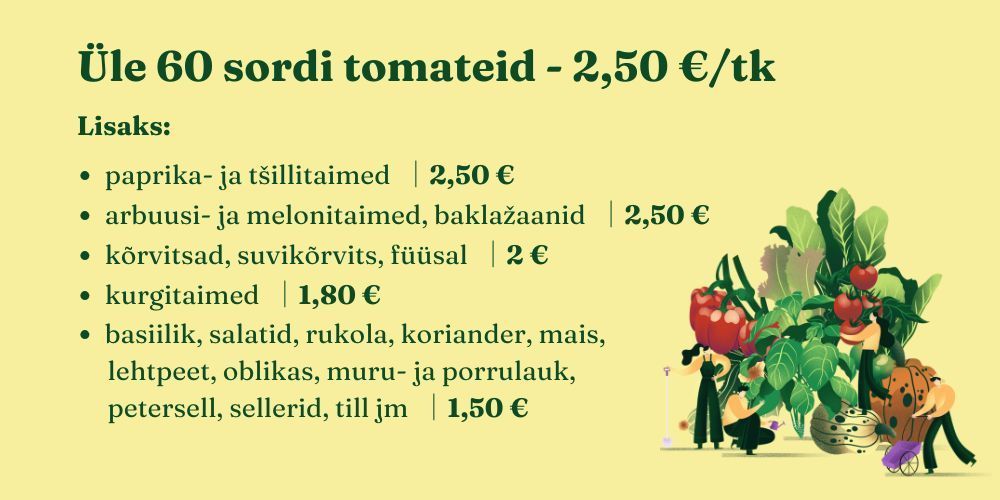 Taimeturult leiad üle 60 sordi tomateid